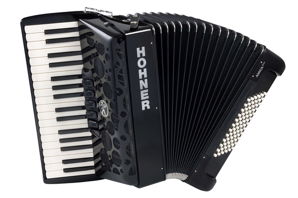 Hohner Amica Forte III 72 Zwart, Silent Key