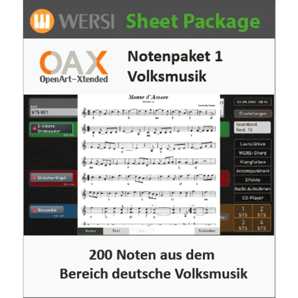 Wersi SONIC OAX Sheet Music 1 - German Folkmusic